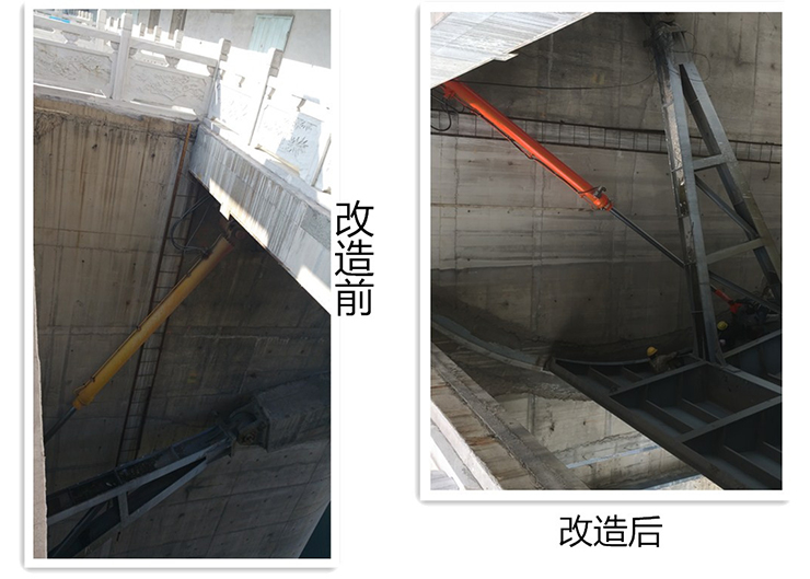 汾河二庫表孔油缸改造對(duì)比圖